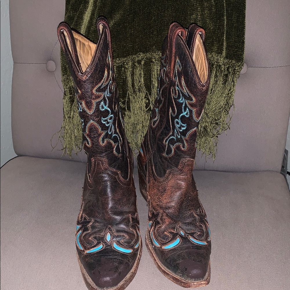 CORRAL Women’s Cowgirl Boot with Inlay Size 9.5